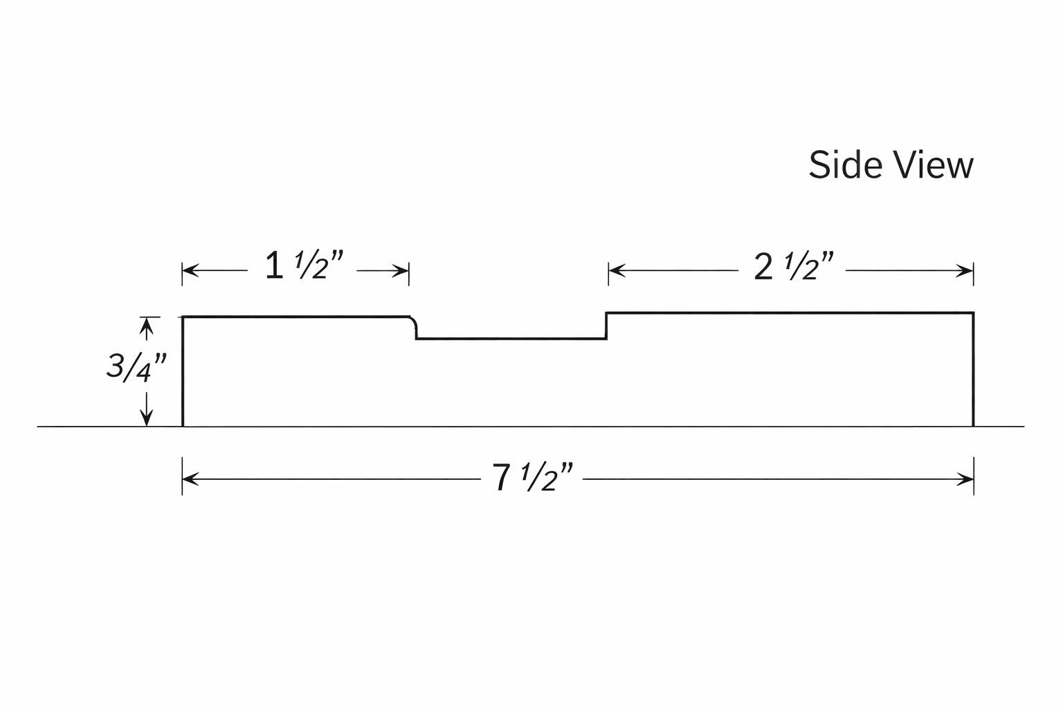 Staircase Risers R1 Shaker Standard Cut